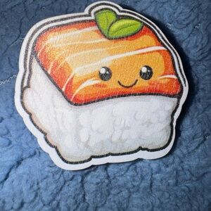 Cute Sushi pin wood brooch